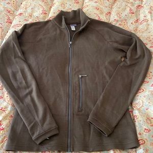 Ibex brown xs zip sweater